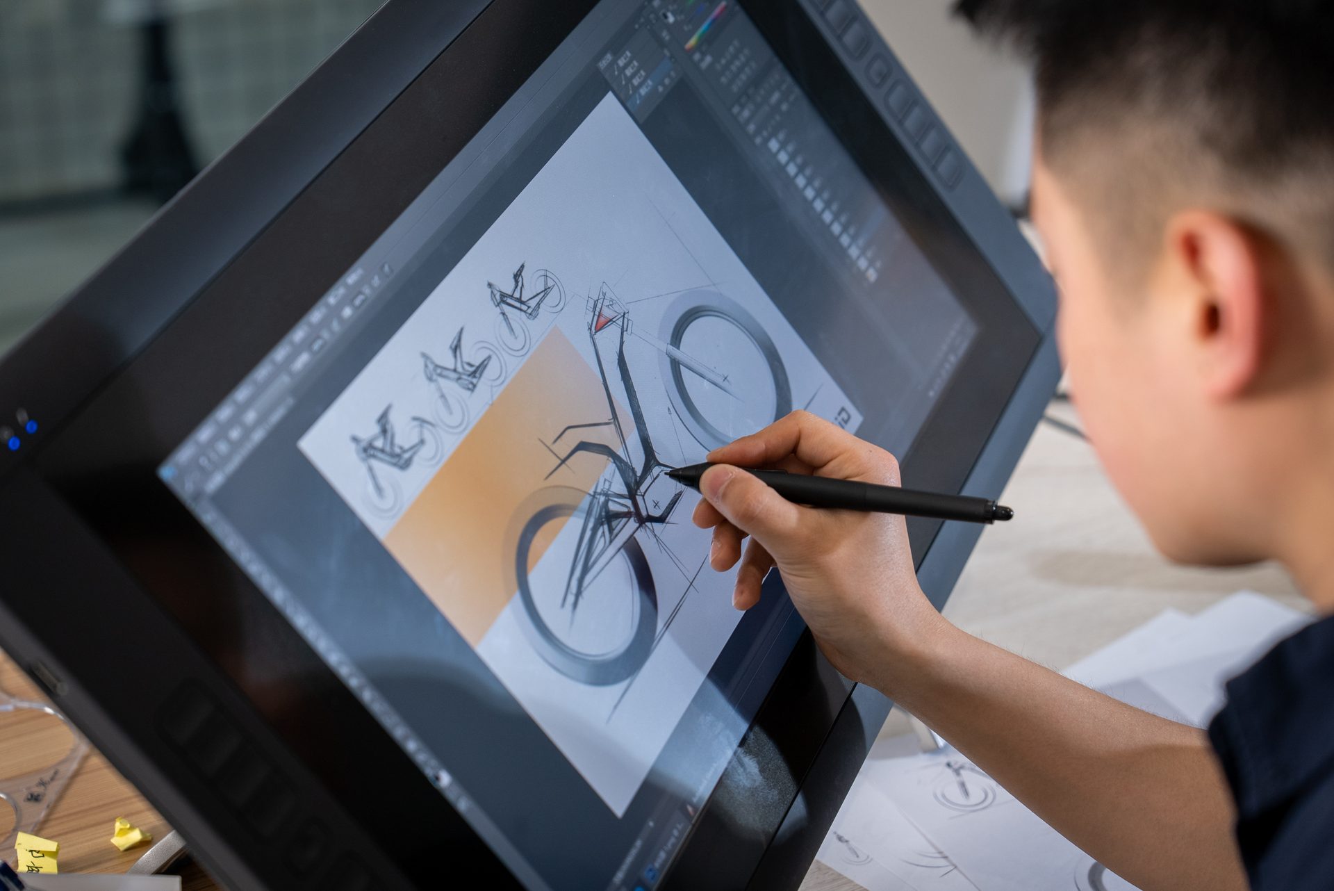 PXID designer developing an electric bicycle concept